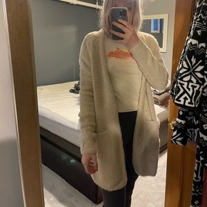 Fab’rik M/L cream cardigan. Super soft and cozy